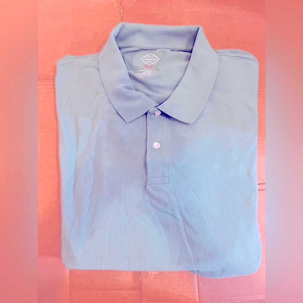 St.Johns Bay Brand Polo Shirt - 5XLT - Green - Short Sleeve - Good Condition